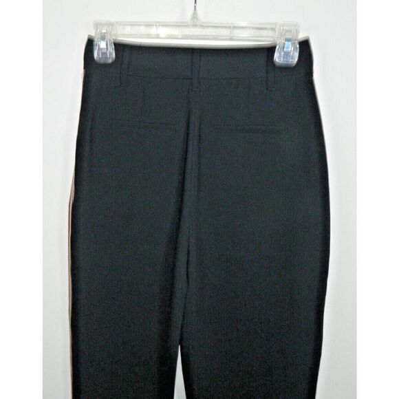 Aritzia Wilfred Pants Size 4 Black Tuxedo Red Stripes Dress Trousers - Picture 7 of 12